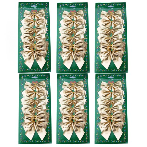 36 kleine Schleifen gold Weihnachten Weihnachtsschleifen Schleife Christbaum 7,5cm - zum Schließen ins Bild klicken